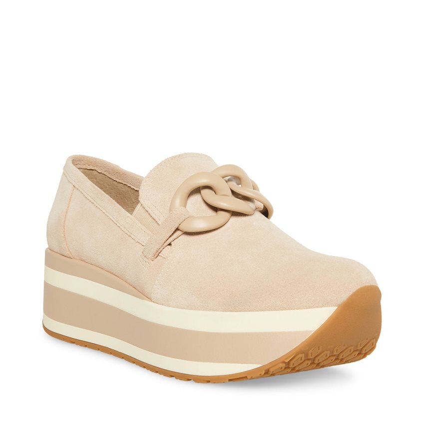 Zapatos Plataforma Steve Madden Haze Gamuza Mujer Beige | ES HJ2609